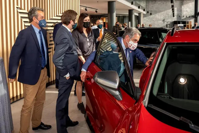 . El Presidente De Cantabria, Miguel &Aacute;ngel Revilla, Y El Consejero De Industria, Turismo, Innovaci&oacute;n, Transporte Y Comercio, Javier L&oacute;pez Marcano, Asisten A La Inauguraci&oacute;n Del Nuevo Concesionario CUPRA Del Grupo Hercos