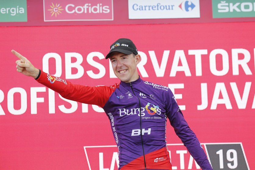 Ángel Madrazo tras ganar la quinta etapa de la Vuelta