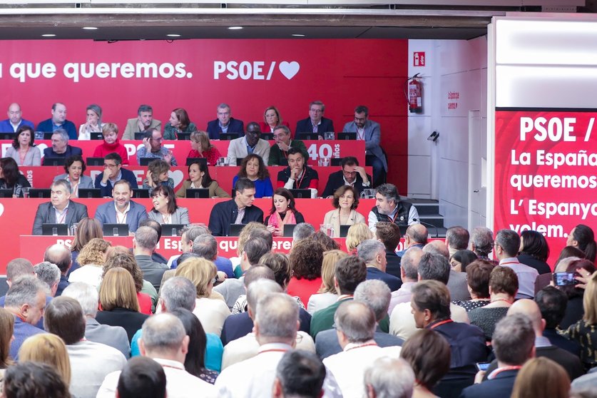 Vista general del Comité Federal del PSOE celebrado el 15 de febrero de 2020 en Madrid