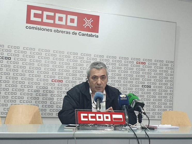 El secretario general de CCOO Cantabria, Carlos Sánchez