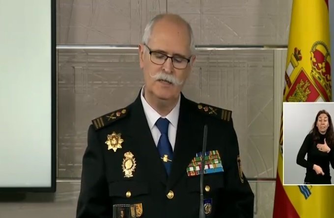 Rueda de prensa del subdirector general de Logística e Innovación de la Policía Nacional, comisario principal José García Molina