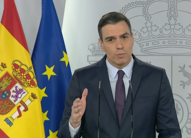 Rueda de prensa telemática del presidente del Gobierno, Pedro Sánchez