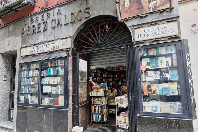 Librería Pérez Galdós (Calle de Hortaleza, 5) abierta durante el primer día desde que se decretó el estado de alarma en el que se permite la apertura con limitaciones de librerías, entre otros establecimientos. Se atenderá a los clientes de forma individu