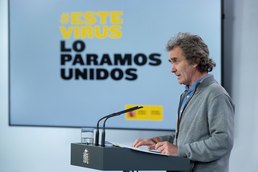El director del Centro de Coordinación de Emergencias del Ministerio de Sanidad, Fernando Simón, comparece en rueda de prensa en Madrid (España), a 12 de mayo de 2020.