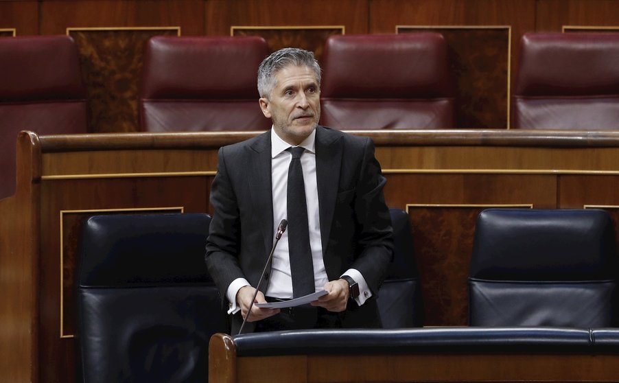El ministro del Interior, Fernando Grande Marlaska, en la sesión de Control al Ejecutivo en el Congreso, en Madrid (España), a 13 de mayo de 2020.