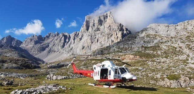 Rescate del escalador herido en Picos de Europa