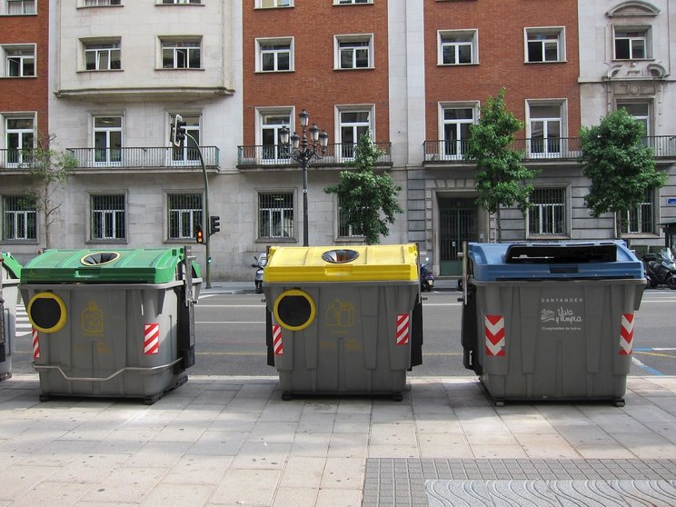 Contenedores de basura en Santander