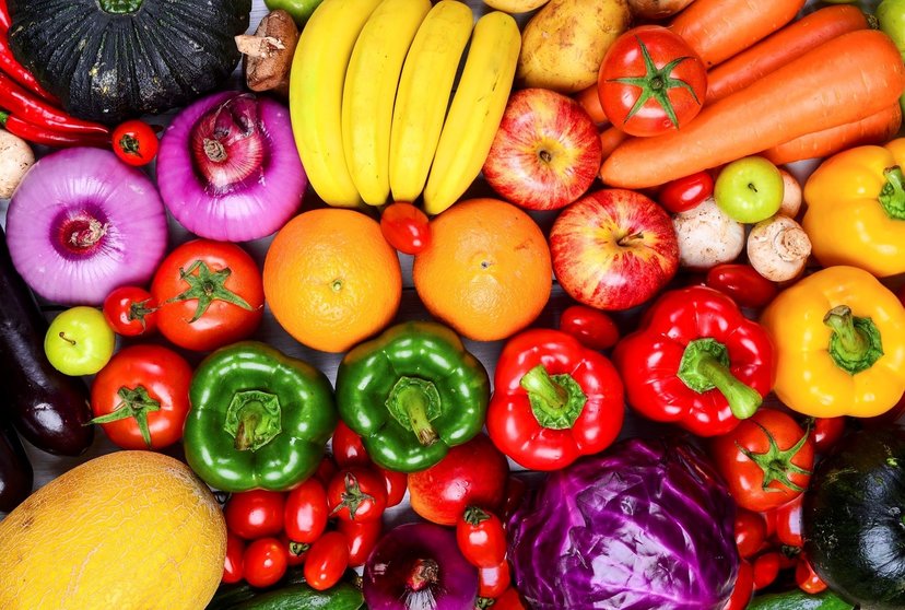 Frutas y verduras. Alimentos. Vegetales. Productos alimentacios. Mercado