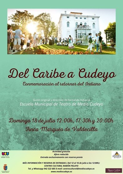 Cartel de la representación 'Del Caribe a Cudeyo'