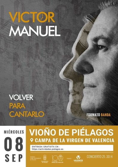 Cartel concierto Víctor Manuel en Piélagos