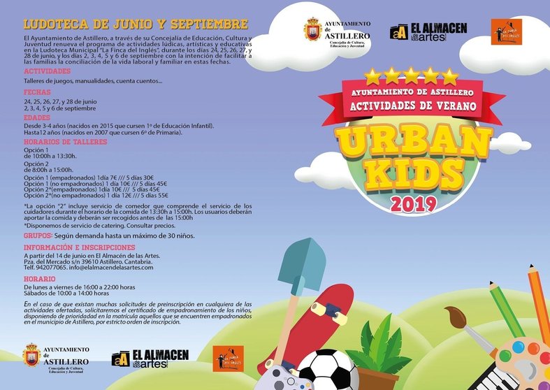 Cartel de la ludoteca 'Urban Kids'