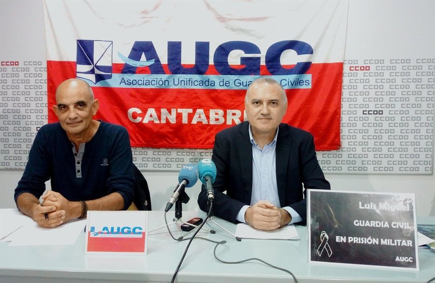 Angel Iglesias, secretario provincial de AUGC en Cantabria y Alberto Moya, secretario general de AUGC