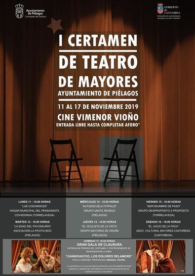 Cartel del primer Certamen de Teatro de Mayores