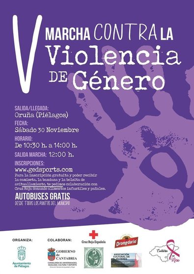 Cartel con la nueva fecha de Marcha contra la Violencia de Género