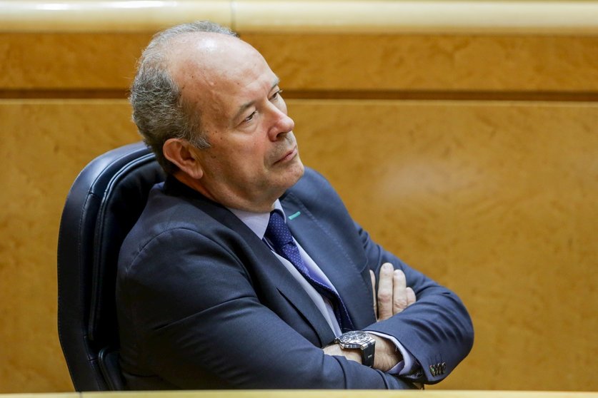 El ministro de Justicia, Juan Carlos Campo, durante la segunda sesión de control celebrada en el Senado en esta legislatura para responder a la oposición, en Madrid, a 25 de febrero de 2020.