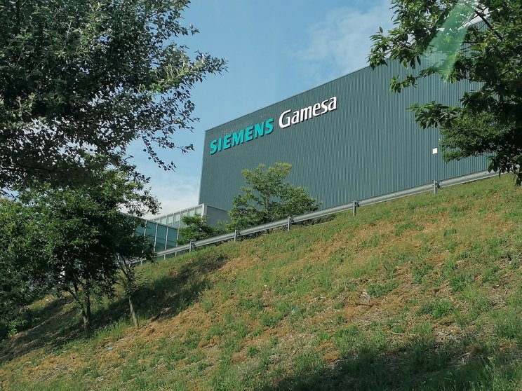 La planta que la multinacional Siemens Gamesa tiene en As Somozas (A Coruña) .