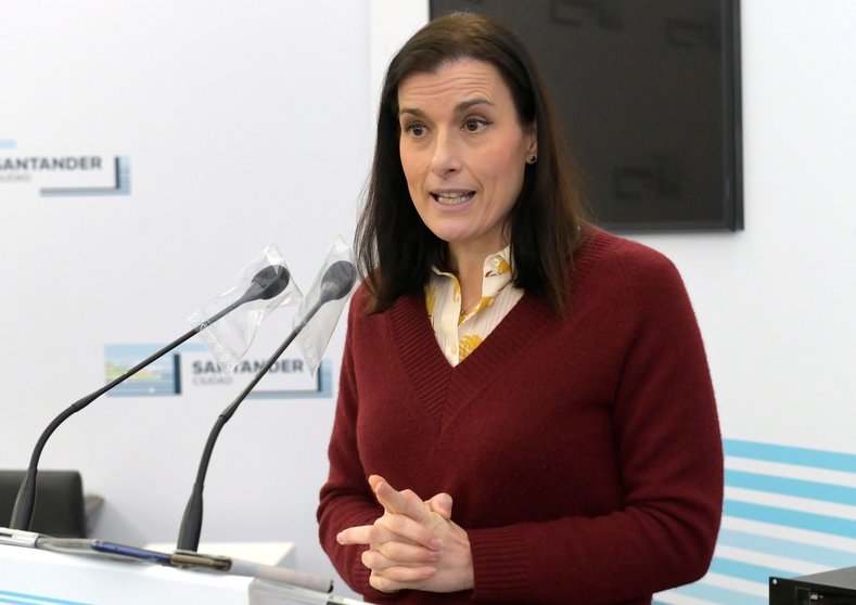 La alcaldesa de Santander, Gema Igual, en la rueda de prensa sobre el balance del plan de choque 'Santander a Punto'