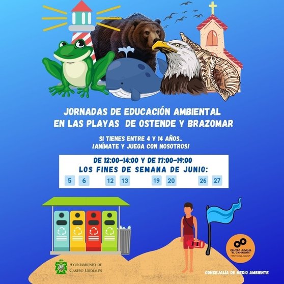 Cartel de las Jornadas de Educación Ambiental en Castro Urdiales