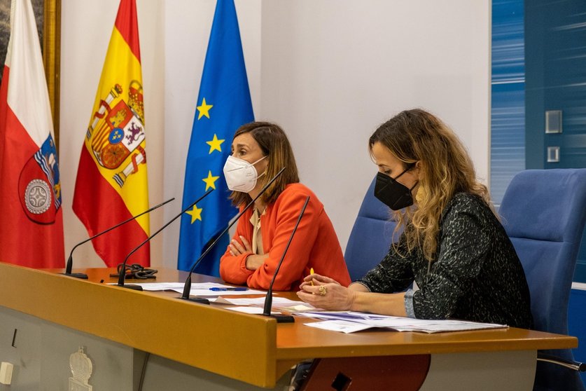 Rueda de prensa de la consejera de Presidencia, Paula Fernández, y la directora general de Interior, Jezabel Morán, para presentar las subvenciones de Protección Civil