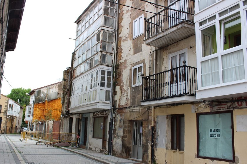 Edificios declarados en ruina de la calle Rodrigo.