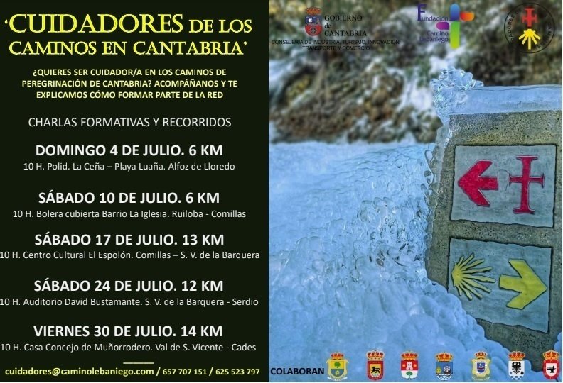 Cartel jornadas formativas del proyecto Cuidadores de los Caminos.