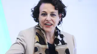 La ministra de Trabajo en funciones, Magadalena Valerio, durante su intervenci&oacute;n en la inauguraci&oacute;n del IV Foro de Jovenes L&iacute;deres Mundiales 'Global Youth Leadship Forum', en Santander (Espa&ntilde;a), a 23 de septiembre de 2019.