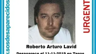 Cartel de SOS Desaparecidos sobre desaparecido