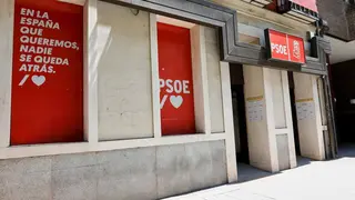 Entrada al edificio de la sede del PSOE, situado en la calle Ferraz, en Madrid (Espa&ntilde;a), a 24 de julio de 2020.