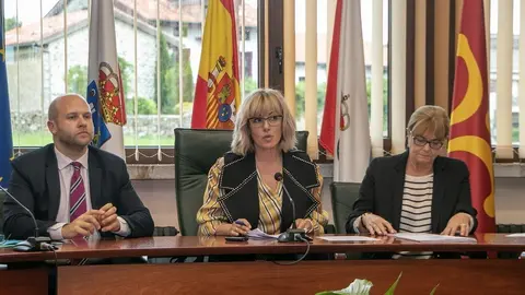 La alcaldesa de Polanco, Rosa D&iacute;az Fern&aacute;ndez, presidiendo un pleno de la Corporaci&oacute;n