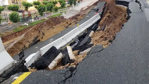 Desprendimiento en la autov&iacute;a A-67