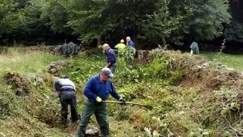 Limpieza de los cauces de varios arroyos en Renedo de Cabu&eacute;rniga