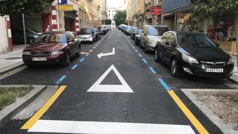 Nuevo asfaltado en la calle San Jos&eacute; de Santander