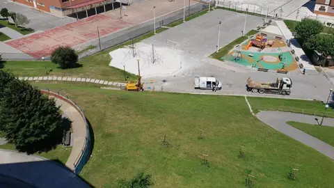 Catas sobre el terreno para la construcci&oacute;n del ascensor en Nueva Ciudad