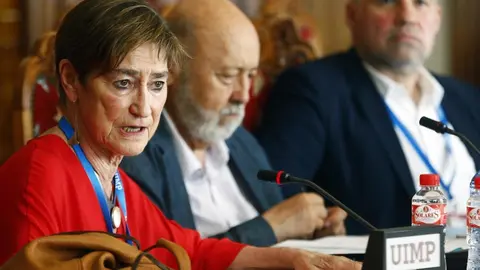 Presidenta del Consejo General de la Abogac&iacute;a, Victoria Ortega; y presidente del CIS, Jos&eacute; F&eacute;ix Tezanos