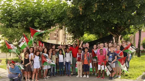 Ni&ntilde;os saharauis del programa 'Vacaciones en paz' en Cantabria