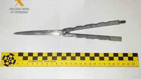 Navaja requisada al detenido