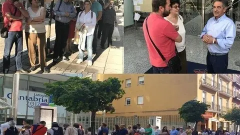 Im&aacute;genes de la anterior vez en la que Revilla convoc&oacute; a quienes quisieran saludarle a las puertas del Gobierno