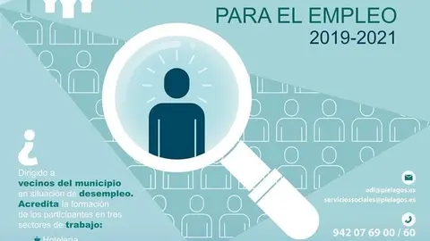 Cartel del proyecto 'Dunas de empleo'