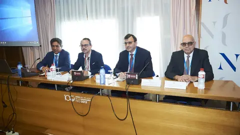 Pedro Garrido, director General de los Registros y del Notariado (Ministerio de Justicia); Jos&eacute; &Aacute;ngel Mart&iacute;nez, presidente del Consejo General del Notariado; Jos&eacute; Manuel S&aacute;nchez, vicesecretario de la UIMP, y Pedro Mart&iacute;nez, director del curso de la UIMP