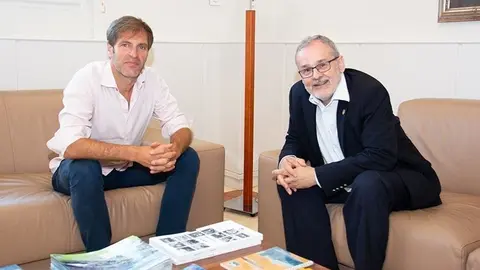 Reuni&oacute;n entre el presidente de CEOE-Cepyme, Enrique Conde, y el rector de la Universidad de Cantabria (UC), &Aacute;ngel Pazos