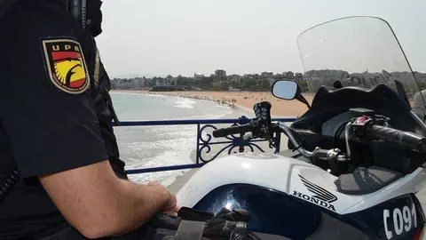 Patrulla de la Polic&iacute;a Nacional en Santander