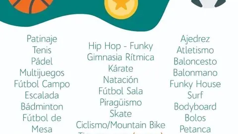 Cartel de las escuelas deportivas municipales de Pi&eacute;lagos