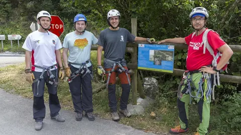 El vicepresidente c&aacute;ntabro, Pablo Zuloaga, en la v&iacute;a ferrata de Ramales