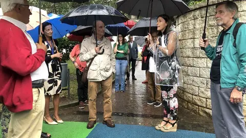 La alcaldesa de Santander, Gema Igual, en el parque Venezuela