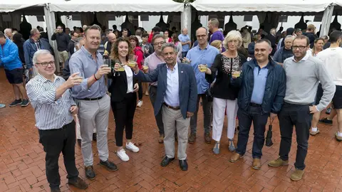 El presidente de Cantabria, Miguel &Aacute;ngel Revilla, en el D&iacute;a de la Sidra de Escalante