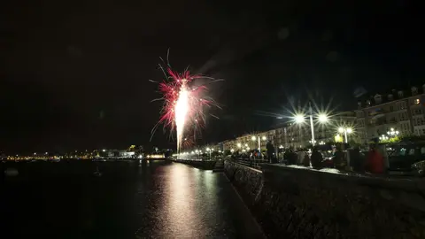 DAVID S. BUSTAMANTE 27/07/2019 SANTANDER/ CANTABRIA Fuegos artificiales en la Bah&iacute;a de Santander