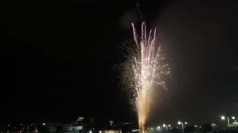 DAVID S. BUSTAMANTE 27/07/2019 SANTANDER/ CANTABRIA Fuegos artificiales en la Bah&iacute;a de Santander
