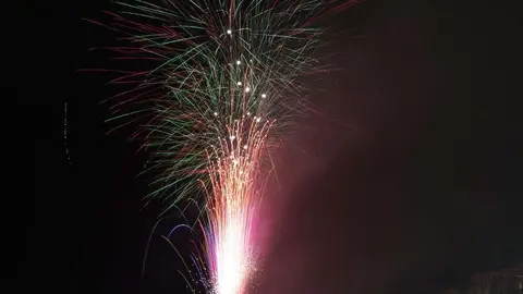 DAVID S. BUSTAMANTE 27/07/2019 SANTANDER/ CANTABRIA Fuegos artificiales en la Bah&iacute;a de Santander