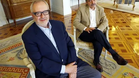 El coleccionista Jos&eacute; Mar&iacute;a Lafuente y director del Museo Reinoa Sof&iacute;a, Manuel Borja-Villel.