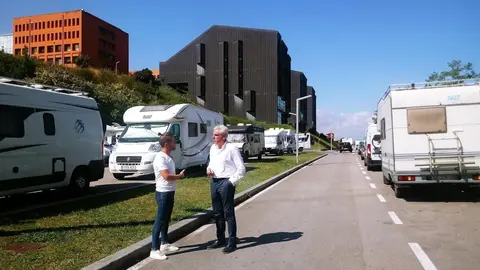 Zona para autocaravanas en Santander